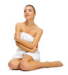 Young healthy girl isolated
