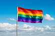 Rainbow Gay Pride Flag, Miami Beach, Florida, USA