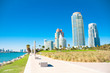 Photo: Miami Beach in Florida with luxury apartments and waterway Miami Beach in Florida with luxury apartments and waterway