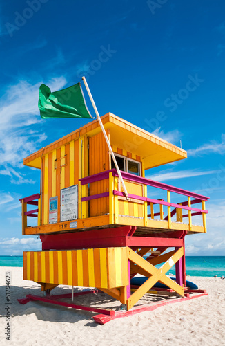 Photo: Colorful Lifeguard Tower in South Beach, Miami Beach, Florida Colorful Lifeguard Tower in South Beach, Miami Beach, Florida