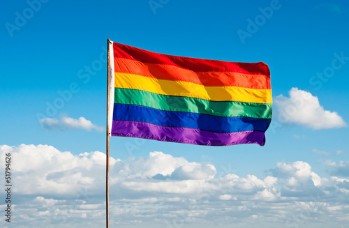 Photo: Rainbow Gay Pride Flag, Miami Beach, Florida, USA Rainbow Gay Pride Flag, Miami Beach, Florida, USA