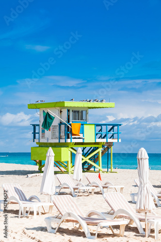 Photo: Colorful Lifeguard Tower in South Beach, Miami Beach, Florida Colorful Lifeguard Tower in South Beach, Miami Beach, Florida