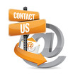 E mail contact us at sign illustration design