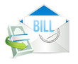 envelope and bill documents illustration design