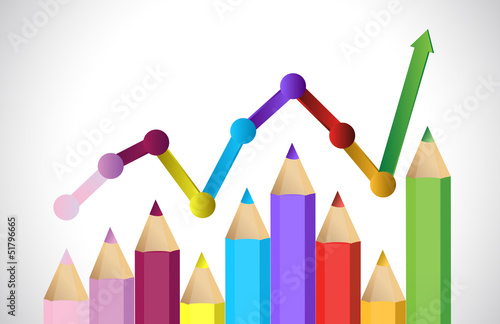 Illustration: Business graph illustrating growth Business graph illustrating growth