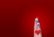 cute couple of fingers connected by a heart