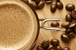 cup of coffee and coffee beans