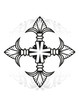 Vektor: Kreuz mit stilisierten Lilien Kreuz mit stilisierten Lilien