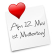 Zettel weiß Muttertag