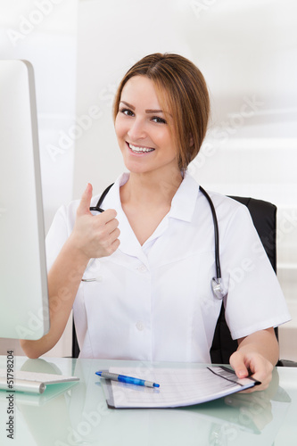 Photo: Portrait Of Female Doctor Portrait Of Female Doctor