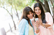Women using a smart phone