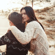 Outdoor summer portrait of young sensual couple