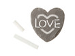 Heart shaped piece of slate
