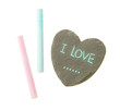 Heart shaped piece of slate