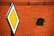 Yellow street sign