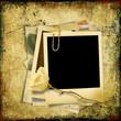 Illustration: Vintage shabby background with polaroid-frame Vintage shabby background with polaroid-frame