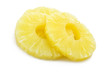 slice of pineapple  on the white background