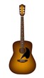 A Beautiful Acoustic Guitar on White Background