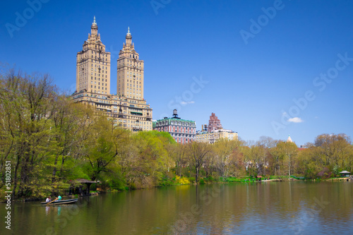 Photo: View of lake at Central Park NYC in Spring View of lake at Central Park NYC in Spring