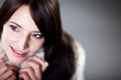 Foto: Beautiful woman with a tender expression Beautiful woman with a tender expression