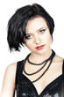 Fashion portrait young beautiful woman
