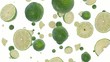 Falling Limes on white background