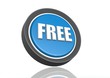Free round icon in blue