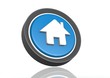 House round icon in blue