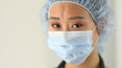 Closeup of Chinese doctor wearing mask