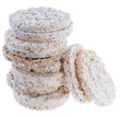 Stacked Rice Cakes on white