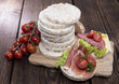 Rice Cakes with fresh Ham