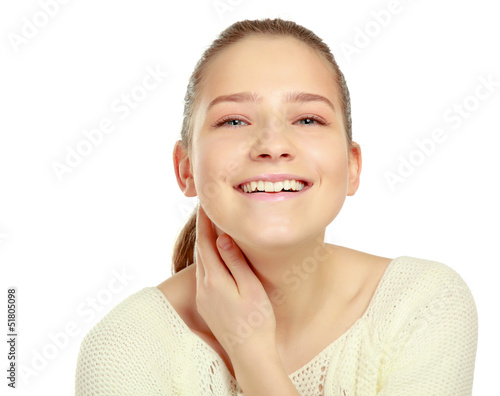 Photo: A portrait of young smiling woman A portrait of young smiling woman