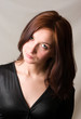 Portrait of a beautiful girl in a black dress