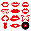 Feminine mouth, lips set