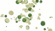 Falling Limes shaping a heart on white background