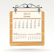 Vector: october 2014 - calendar - vector illustration october 2014 - calendar - vector illustration