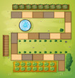 An aerial view of a garden