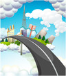 A road going to the city