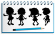 A notebook with kids at the cover page