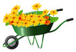 A pushcart full of flowers