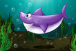 A big shark under the sea