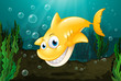 A big yellow shark
