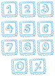 Numbers inside the squares
