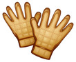 A pair of leather gloves
