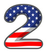 A number two figure with the USA symbols