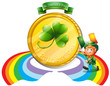A big golden coin for St. Patrick's day