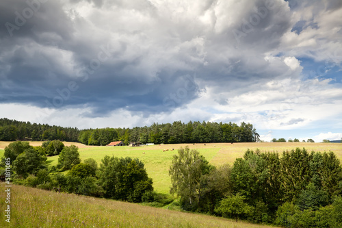 Photo: cloudscape over meadows in Burgsinn cloudscape over meadows in Burgsinn