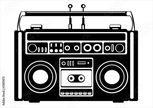 Vector: vector cassette recorder on white background vector cassette recorder on white background