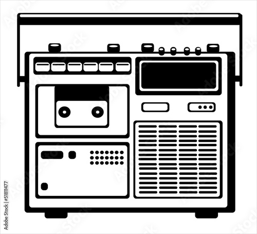 Vector: vector cassette recorder on white background vector cassette recorder on white background