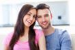 Young couple on sofa